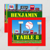 Gepersonaliseerd honkbalbar mitswa tafelnummer Kaa (Voorkant / Achterkant)