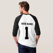 Gepersonaliseerd honkbalteam, mannen t-shirt (Achterkant volledig)
