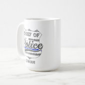 Gepersonaliseerd hoofd van de politie USA Shield Koffiemok (Voorkant links)