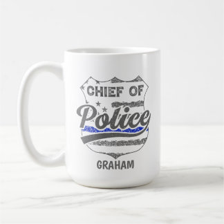 Gepersonaliseerd hoofd van de politie USA Shield Koffiemok