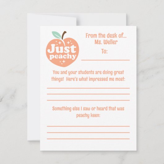 Gepersonaliseerd hoofdbezoek positieve feedback kl bedankkaart (Achterkant)