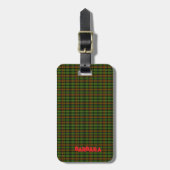 Gepersonaliseerd horloge Tartan Plaid Classic Blue Bagagelabel (Voorkant verticaal)