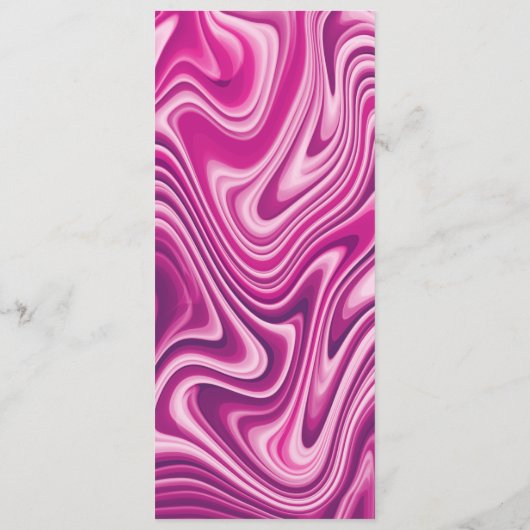 Gepersonaliseerd Hot Pink Liquid Marble Bladwijzer (Achterkant)