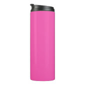 Gepersonaliseerd Hot Pink Monogram Thermosbeker (Geroteerd rechts)