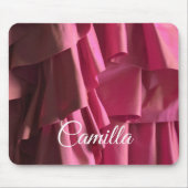 Gepersonaliseerd Hot Pink Ruffles Pattern Muismat (Voorkant)