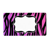 Gepersonaliseerd Hot Zebra Blank Label (Voorkant)