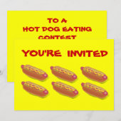 Gepersonaliseerd hotdog-wedstrijd of BBQ uitnodigi Kaart (Voorkant / Achterkant)