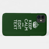 Gepersonaliseerd Houd kalm en Jouw tekst bos groen Case-Mate iPhone Case (Achterkant (horizontaal))