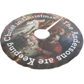 Gepersonaliseerd houden Christus in kerstboomrok Kerstboom Rok (Gekanteld)