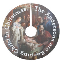 Gepersonaliseerd houden Christus in kerstboomrok