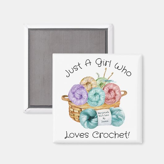 Gepersonaliseerd houdt van Crochet Magneet (Voorkant / Achterkant)