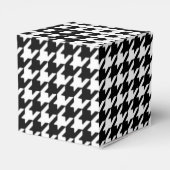 GEPERSONALISEERD HOUNDSTOOTH FLEUR DE LIS BEDANKDOOSJES (Achterkant)