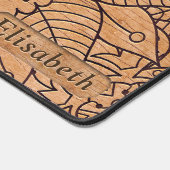 Gepersonaliseerd hout Floral Mandala Bureaumat (Hoek)