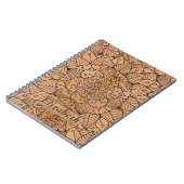 Gepersonaliseerd hout Floral Mandala Notitieboek (Linkerzijde)