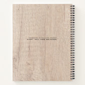 Gepersonaliseerd hout met liefdesontvangst Citaat Notitieboek (Achterkant)