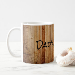 Gepersonaliseerd hout Rustic Country Brown Black P Koffiemok