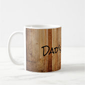 Gepersonaliseerd hout Rustic Country Brown Black P Koffiemok (Links)