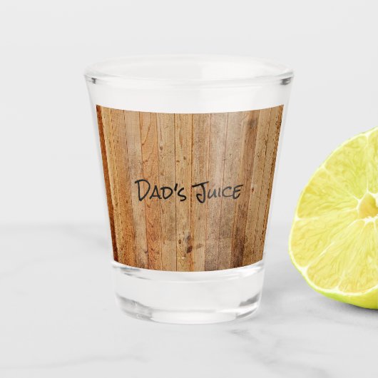 Gepersonaliseerd hout Rustic Country Brown Black P Shot Glas (Voorkant)