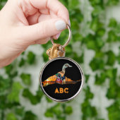 Gepersonaliseerd houten eend Sleutelhanger, eenden Sleutelhanger (Hand)