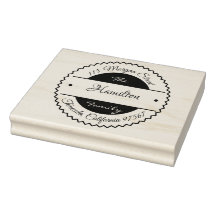 Gepersonaliseerd houten rubberstempel