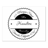 Gepersonaliseerd houten rubberstempel (Afrduk)