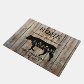 Gepersonaliseerd huis is waar het beslag zich bevi deurmat (Schuin)