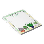 Gepersonaliseerd huis Plant Groen en Geel Notitieblok (Schuin)