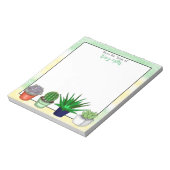 Gepersonaliseerd huis Plant Groen en Geel Notitieblok (Linkerzijde)