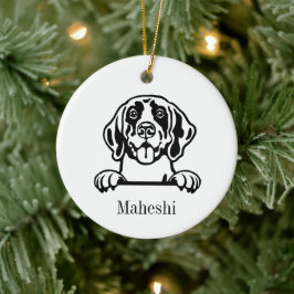 Gepersonaliseerd huisdier Duits Shorthaired Pointe Keramisch Ornament