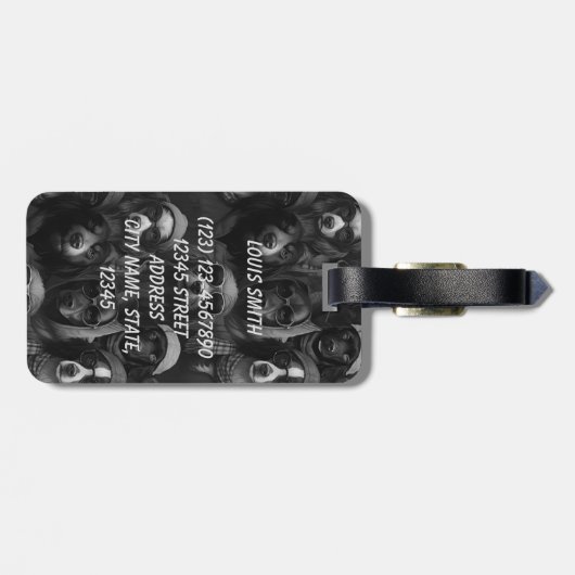 "Gepersonaliseerd huisdier eigenaar Bagagelabel -  (Achterkant horizontaal)