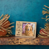 Gepersonaliseerd huisdier-herdenkingsfoto van de h fotoplaat (Zijkant)