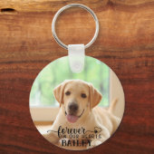 Gepersonaliseerd huisdier Memorial 2 foto naam har Sleutelhanger (Voorkant)