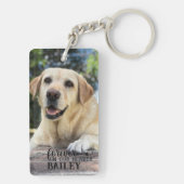 Gepersonaliseerd huisdier Memorial 2 foto naam har Sleutelhanger (achterkant)