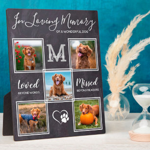 Gepersonaliseerd Huisdier Verlies 5 Foto Hond Herd Fotoplaat