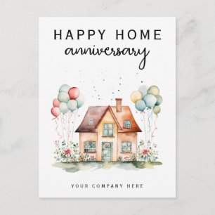 Gepersonaliseerd Huisjubileum Onroerend Goed Geluk Briefkaart