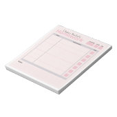 Gepersonaliseerd huiswerkblok notitieblok (Linkerzijde)