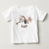 Gepersonaliseerd Hummingbird Baby T-shirt (Voorkant)