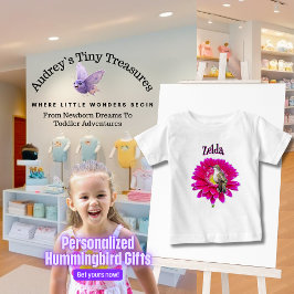 Gepersonaliseerd Hummingbird Baby T-shirt