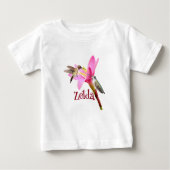 Gepersonaliseerd Hummingbird Baby T-shirt (Voorkant)