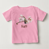 Gepersonaliseerd Hummingbird Baby T-shirt (Voorkant)