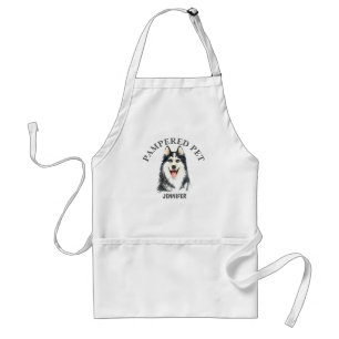 Gepersonaliseerd Husky Pet Groomer Apron Standaard Schort