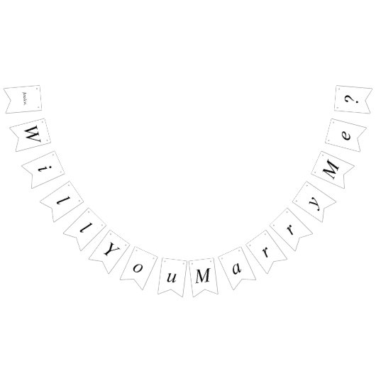 Gepersonaliseerd huwelijksaanzoek thuis Wil je met Vlaggetjes (Alle)