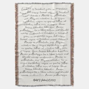 Gepersonaliseerd huwelijkslied gedicht op maat deken