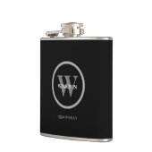 Gepersonaliseerd huwelijksmonogram heupfles (Links)