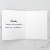 Gepersonaliseerd huwelijksvoorstel voor roze en wi kaart (Binnen)