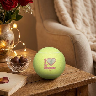 Gepersonaliseerd I Love My Husband – Voeg foto & n Tennisballen