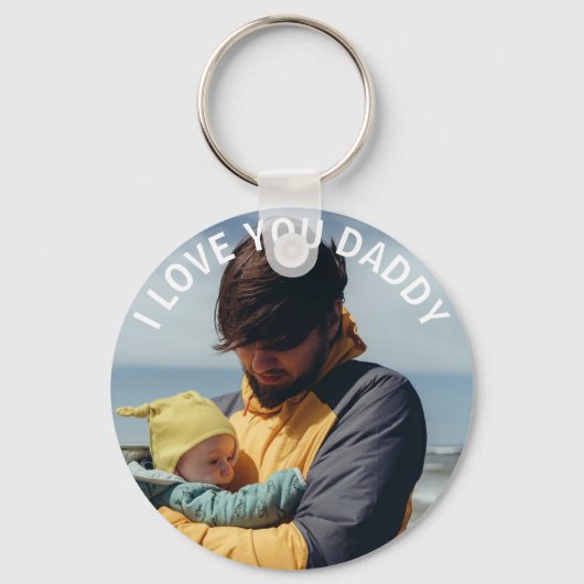 Gepersonaliseerd I love You Daddy, Foto, Sleutelhanger (Voorkant)