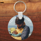 Gepersonaliseerd I love You Daddy, Foto, Sleutelhanger (Voorkant)