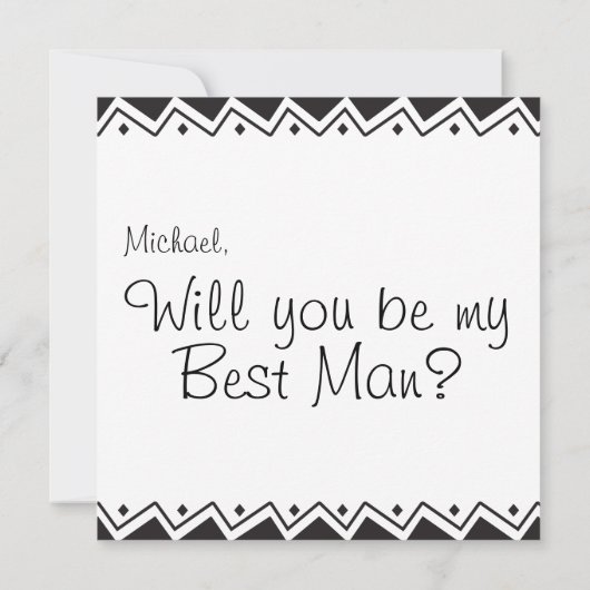 GEPERSONALISEERD I Moet je een vraag stellen! Trou Kaart (Achterkant)