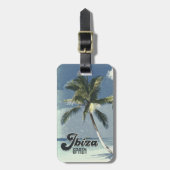 Gepersonaliseerd Ibiza Spanje Vintage Reizen Poste Bagagelabel (Voorkant verticaal)